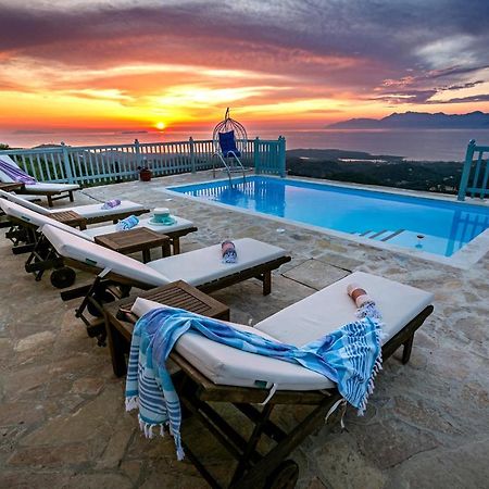 Villa Orizontas Corfu, Private Villa With Breathtaking Views Loutses Eksteriør billede