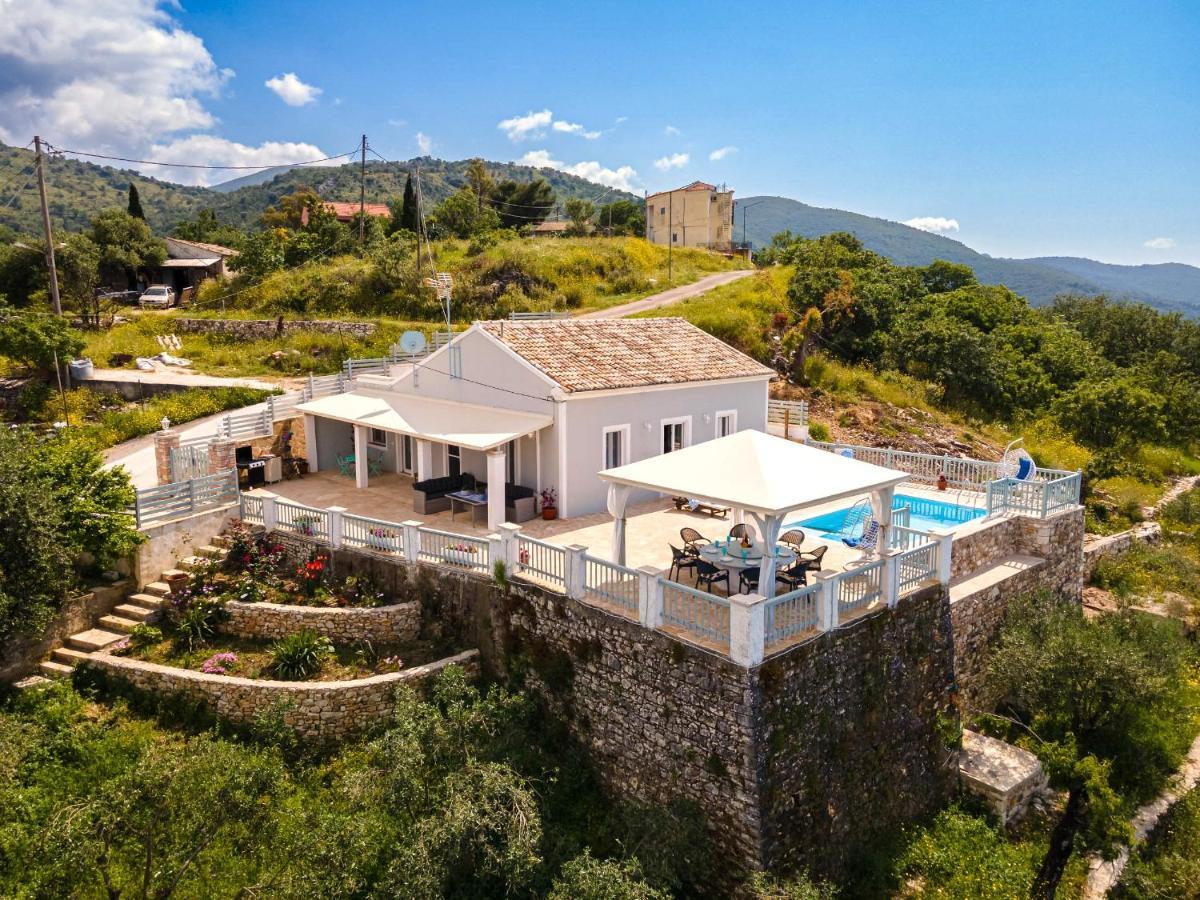 Villa Orizontas Corfu, Private Villa With Breathtaking Views Loutses Eksteriør billede