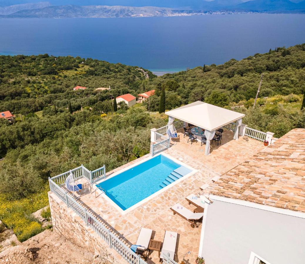 Villa Orizontas Corfu, Private Villa With Breathtaking Views Loutses Eksteriør billede