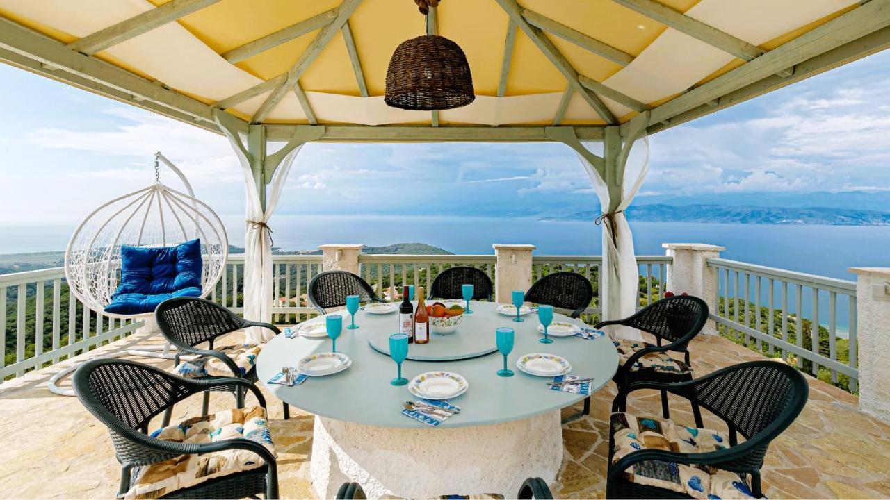 Villa Orizontas Corfu, Private Villa With Breathtaking Views Loutses Eksteriør billede