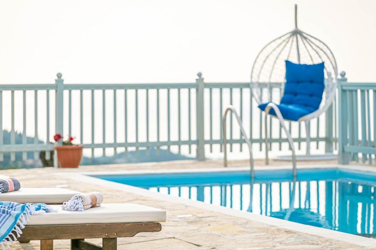 Villa Orizontas Corfu, Private Villa With Breathtaking Views Loutses Eksteriør billede